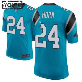 Carolina Panthers Tröjor Jaycee Horn 24 Nike Blå 2021 NFL Draft - Barn